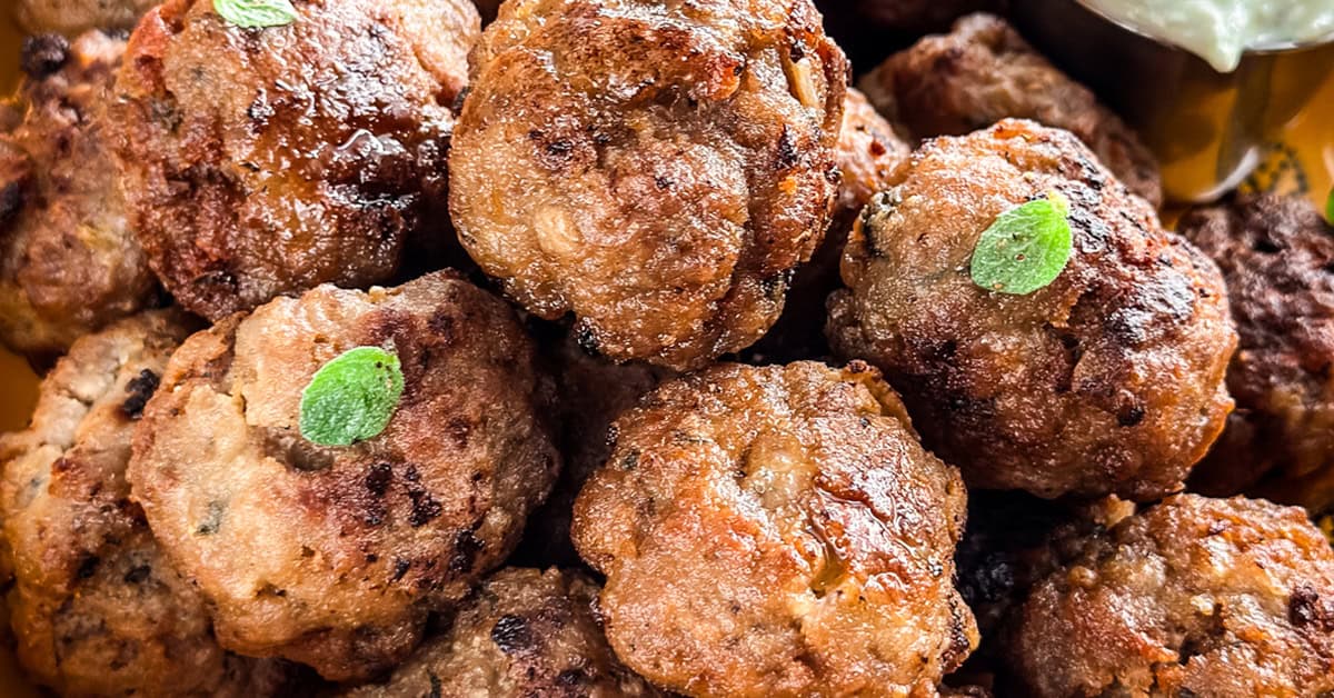 Keftedes Inspired: Delicious Greek Meatballs with Lamb & Feta